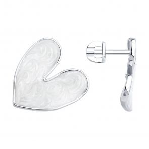 Серебряные серьги Diamant с эмалью 94-122-02341-1 фото