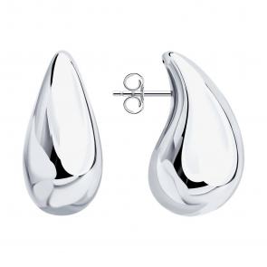 Серебряные серьги Diamant 94-122-02656-1 фото