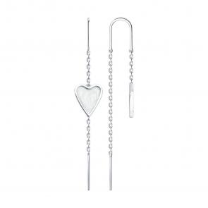 Серебряные серьги Diamant с эмалью 94-123-00089-1 фото