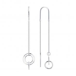 Серебряные серьги Diamant 94-123-00113-1 фото