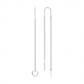 Серебряные серьги Diamant 94-123-01430-1 фото