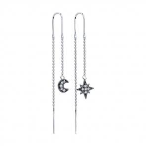 Серебряные серьги Diamant с фианитом 94-123-01499-1 фото