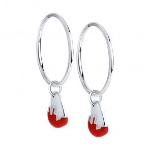 Серебряные серьги-трансформеры Diamant с эмалью 94-124-02201-2 фото