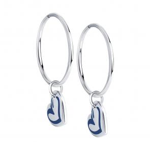 Серебряные серьги-трансформеры Diamant с эмалью 94-124-02264-1 фото