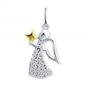 Серебряная подвеска Diamant с фианитом 94-130-00116-1 фото