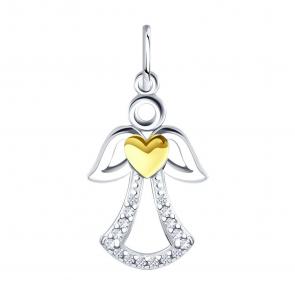 Серебряная подвеска Diamant с фианитом 94-130-00134-1 фото