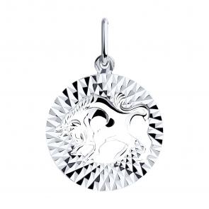 Серебряная подвеска Знак зодиака Телец Diamant 94-130-00161-1 фото