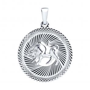 Серебряная подвеска Знак зодиака Телец Diamant 94-130-00225-1 фото
