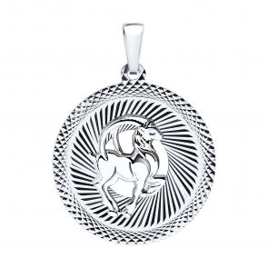 Серебряная подвеска Знак зодиака Козерог Diamant 94-130-00226-1 фото