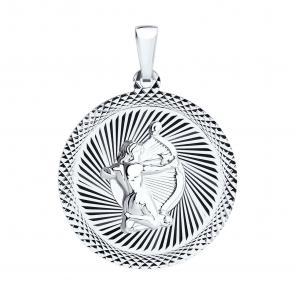 Серебряная подвеска Знак зодиака Стрелец Diamant 94-130-00228-1 фото