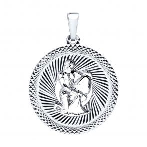 Серебряная подвеска Знак зодиака Водолей Diamant 94-130-00233-1 фото