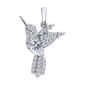 Серебряная подвеска Diamant с фианитом 94-130-00672-2 фото