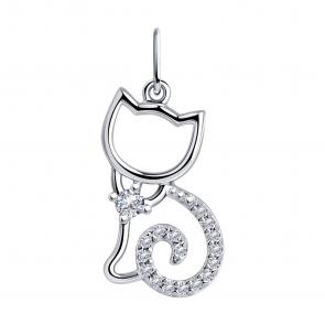 Серебряная подвеска Diamant с фианитом 94-130-00771-1 фото