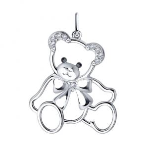 Серебряная подвеска Diamant с фианитом 94-130-00777-1 фото