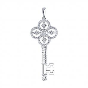 Серебряная подвеска Diamant с фианитом 94-130-01015-1 фото