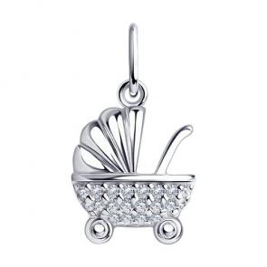 Серебряная подвеска Diamant с фианитом 94-130-01164-1 фото