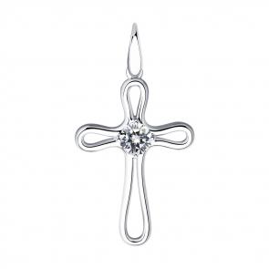 Серебряная подвеска Diamant с фианитом 94-130-01320-1 фото