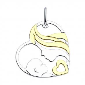 Подвеска из лимонного серебра Diamant 94-130-01424-1 фото