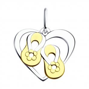 Подвеска из лимонного серебра Diamant 94-130-01443-1 фото