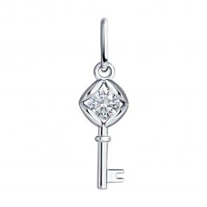 Серебряная подвеска Diamant с фианитом 94-130-01692-1 фото