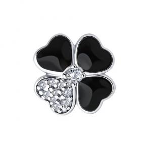 Серебряная подвеска Diamant с фианитом и эмалью 94-130-01829-1 фото