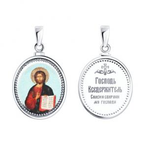 Серебряная- подвеска-иконка Господь Вседержитель SOKOLOV 94-130-01981-1 фото