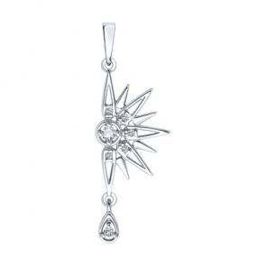 Серебряная подвеска Diamant с подвижным фианитом 94-130-02103-1 фото