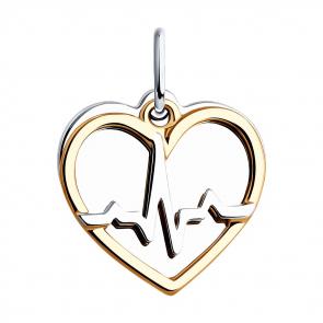 Подвеска символ Здоровье  из золочёного серебра Diamant 94-130-02105-2 фото