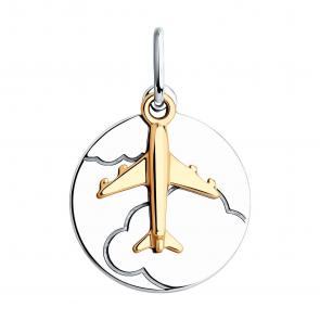 Подвеска символ Мечта из золочёного серебра Diamant 94-130-02114-2 фото