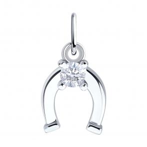 Серебряная подвеска Символ года Diamant с фианитом 94-130-02278-1 фото