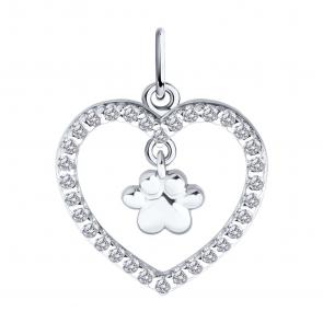 Серебряная подвеска Diamant с фианитом 94-130-02309-1 фото