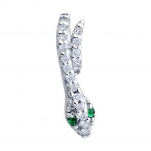 Серебряная подвеска Символ года Змея Diamant с фианитом 94-130-02312-1 фото