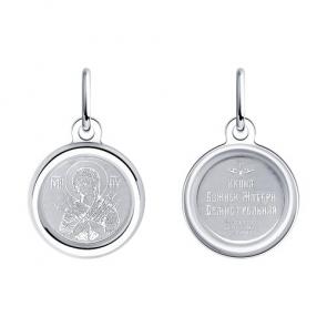 Серебряная подвеска Иконка Божией Матери Семистрельная Diamant 94-132-01967-2 фото