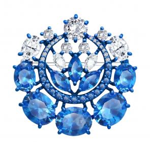 Серебряная брошь Diamant с фианитом 94-140-00309-1 фото