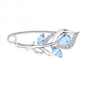 Серебряная булавка Diamant с фианитом 94-140-00615-2 фото