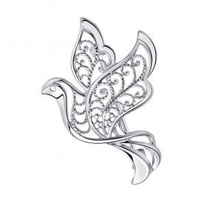 Серебряная брошь Diamant 94-140-00690-1 фото