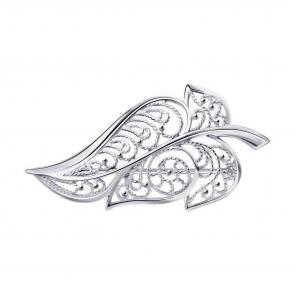 Серебряная брошь Diamant 94-140-00698-1 фото