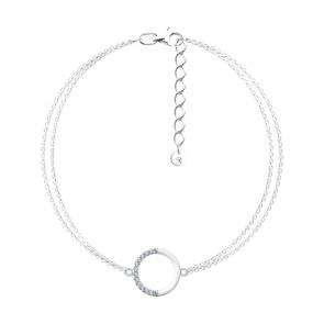 Серебряный браслет Diamant с фианитом и эмалью 94-150-00241-1 фото