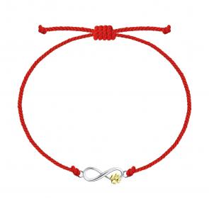 Текстильный шнурок с декоративным элементом символ Удача из серебра Diamant 94-150-01675-1 фото