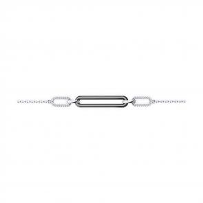 Серебряный браслет Diamant с фианитом и керамикой 94-150-01737-1 фото