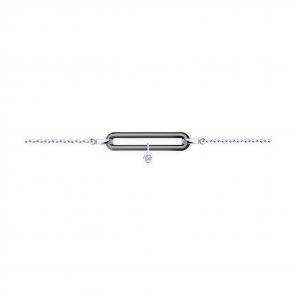 Серебряный браслет Diamant с фианитом и керамикой 94-150-01857-1 фото
