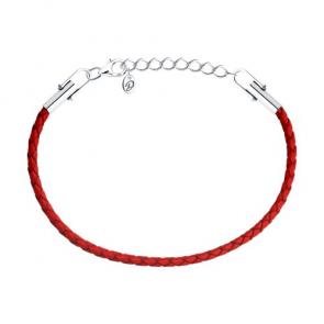 Кожаный браслет Diamant с замком из серебра 94-150-02026-1 фото