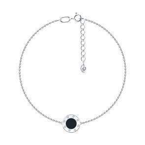 Серебряный браслет Diamant с фианитом и эмалью 94-150-02235-1 фото