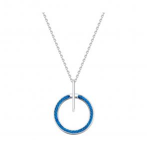 Серебряное колье Diamant с элементом из текстиля 94-170-01879-2 фото