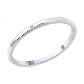 Серебряное кольцо Diamant с бриллиантом 94-210-02035-1 фото