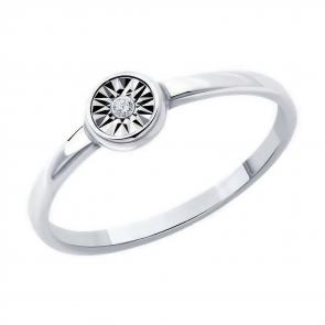 Серебряное кольцо Diamant с бриллиантом 94-210-02058-1 фото