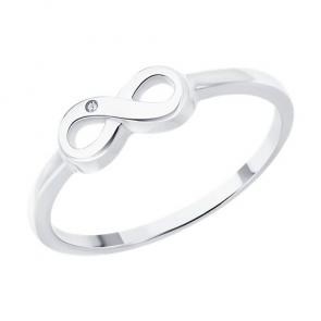 Серебряное кольцо Diamant с бриллиантом 94-210-02131-1 фото