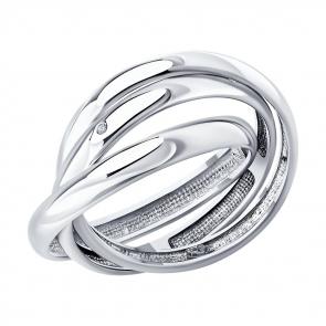 Серебряное кольцо Diamant с бриллиантом 94-211-02238-1 фото