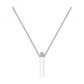 Серебряное колье Diamant с бриллиантом 94-270-02126-1 фото