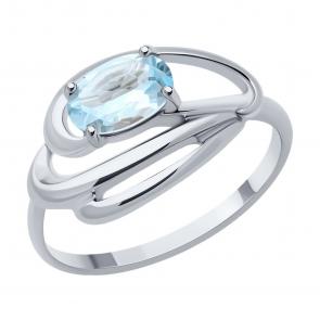 Серебряное кольцо Diamant с топазом 94-310-00174-1 фото